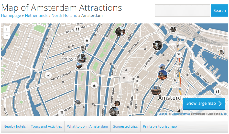 Map of Amsterdam Attractions