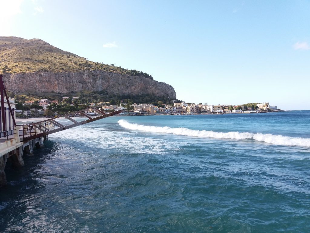 Looking north from Antico Stabilimento Balneare di Mondello