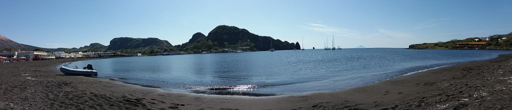 Black sand beach