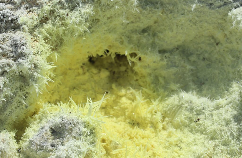 Spectacular sulphur fumaroles