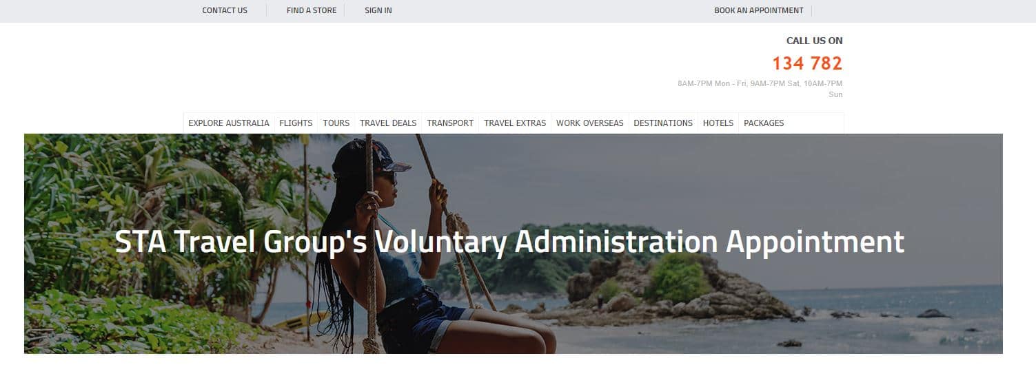 STA Travel Group's Voluntary Administration Appointment