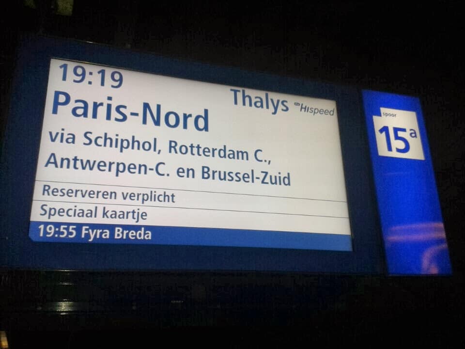 Amsterdam to Paris Train